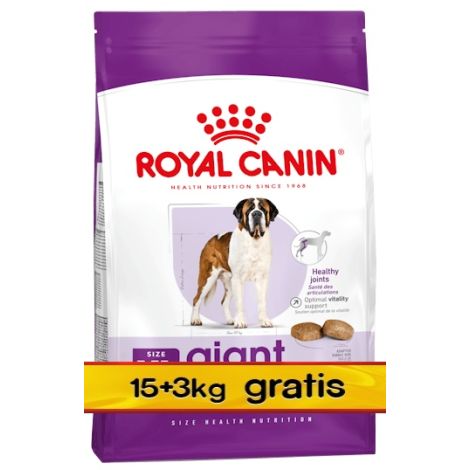 Royal Canin Giant Adult karma sucha dla psów dorosłych, od 18/24 miesiąca życia, ras olbrzymich PROMOCJA 18kg (15+3kg)