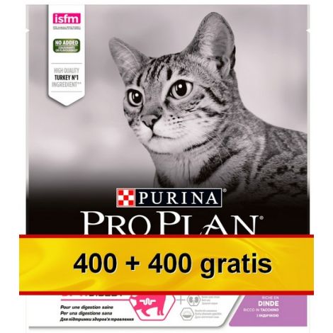 Purina Pro Plan Cat Adult Delicate Digestion z indykiem 800g (400+400g gratis) - 2