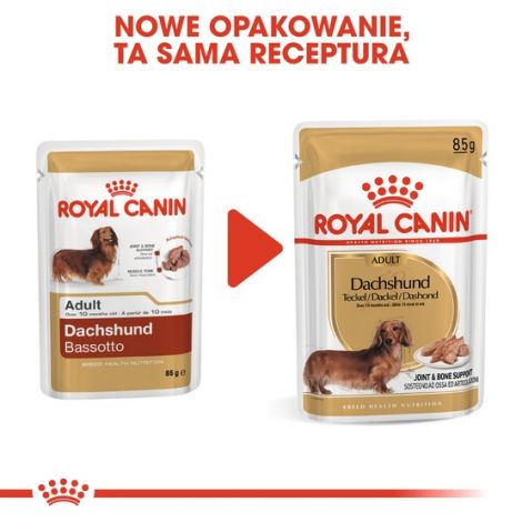 Royal Canin Dachshund karma mokra - pasztet, dla psów dorosłych rasy jamnik saszetka 85g - 3