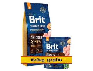 Brit Premium By Nature Adult M Medium 18kg (15+3kg gratis) - 2