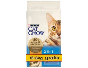 Purina Cat Chow 3in1 z indykiem 15kg (12+3kg gratis)