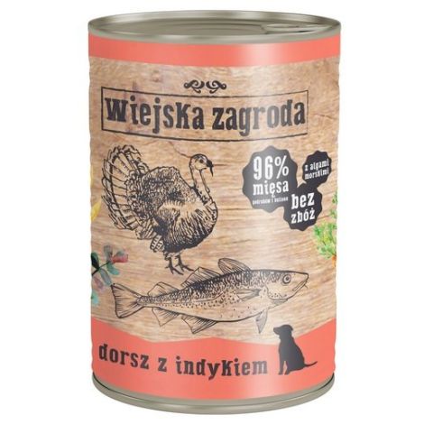 Wiejska Zagroda Dorsz z indykiem puszka 400g - 2