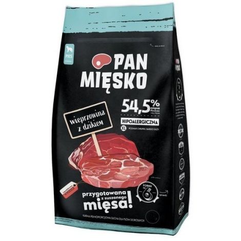 Pan Mięsko Karma sucha dla psa - wieprzowina i dzik chrupki XL 20kg