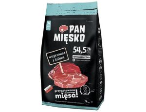 Pan Mięsko Karma sucha dla psa - wieprzowina i dzik chrupki XL 9kg