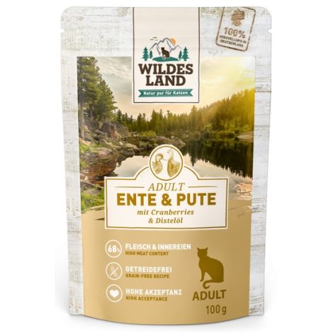 Wildes Land Cat Classic Adult Ente & Pute saszetka 100g