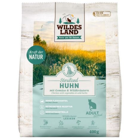 Wildes Land Cat Classic Adult Sterilised Huhn 400g