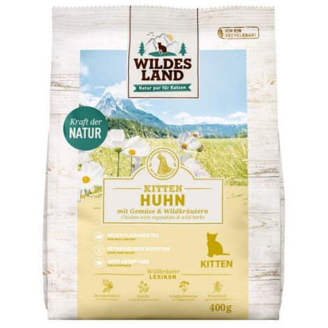 Wildes Land Cat Classic Kitten Huhn 400g