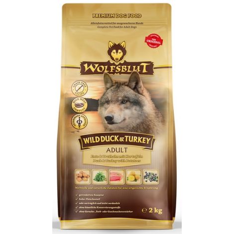 Wolfsblut Dog Wild Duck & Turkey - kaczka, indyk i bataty 2kg