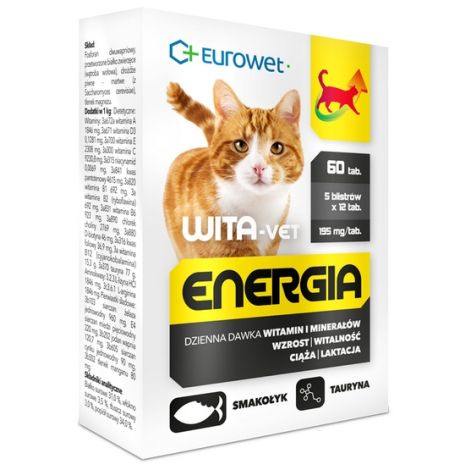 Wita-Vet Kot Energia Junior + Adult 60tabl - 2