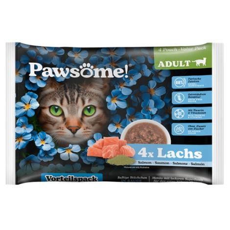 Pawsome Adult Lachs - łosoś saszetki 4x85g