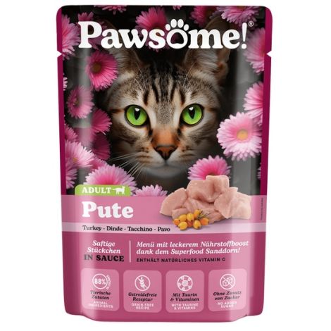 Pawsome Adult Pute - indyk saszetka 85g