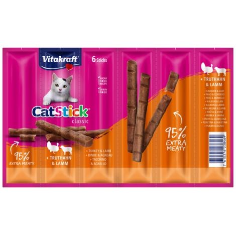 Vitakraft Cat Stick Classic indyk + jagnięcina 6szt [23846]