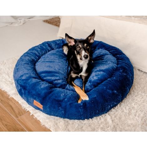 MIMIKO Pets Legowisko Shaggy okrągłe XXL 100cm chabrowe - 2