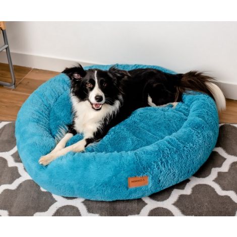 MIMIKO Pets Legowisko Shaggy okrągłe XXL 100cm turkusowe - 3