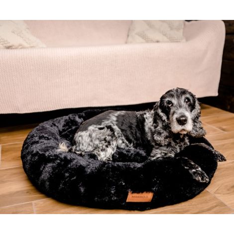 MIMIKO Pets Legowisko Shaggy okrągłe XL 75cm czarne - 3