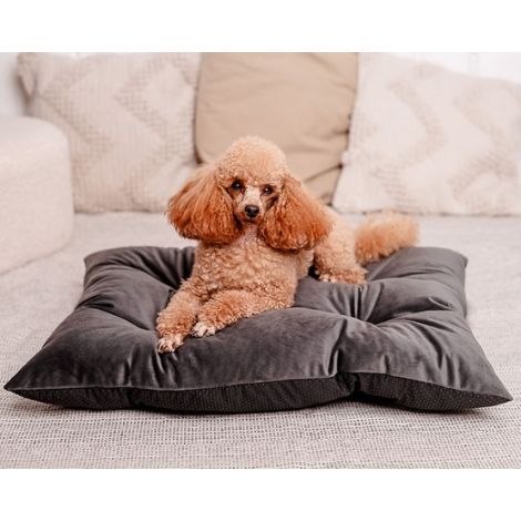 MIMIKO Pets Legowisko Poducha Velvet 70x50cm grafit - 2