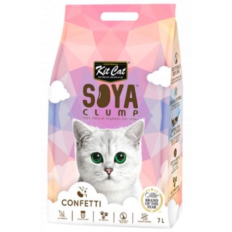 Kit Cat Żwirek ECO SoyaClump Confetti 7L / 2,5kg - 4