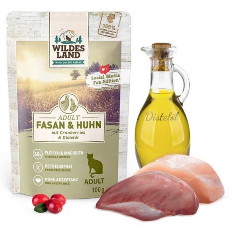 Wildes Land Cat Classic Adult Fasan & Huhn saszetka 100g - 2