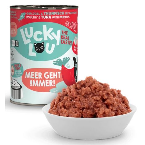 Lucky Lou Lifestage Adult Drób i tuńczyk puszka 400g - 2