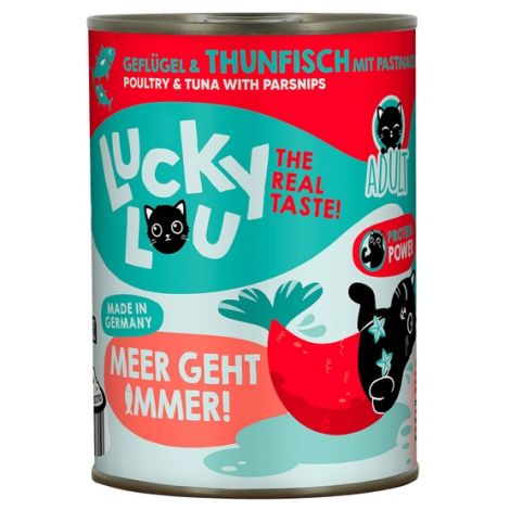 Lucky Lou Lifestage Adult Drób i tuńczyk puszka 400g - 4