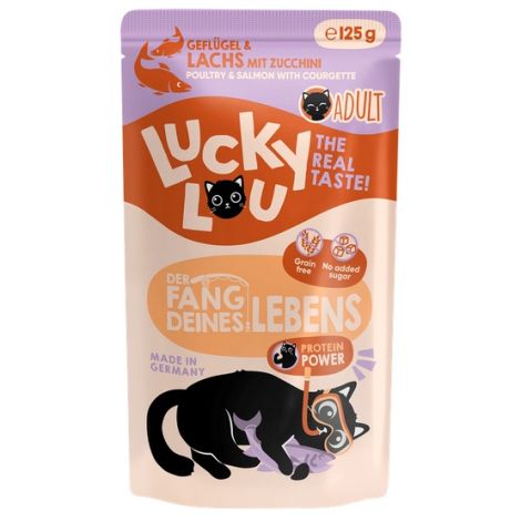 Lucky Lou Lifestage Adult Drób i łosoś saszetka 125g - 5