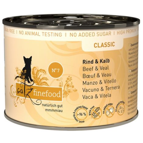 Catz Finefood Classic N.07 Wołowina i cielęcina puszka 200g