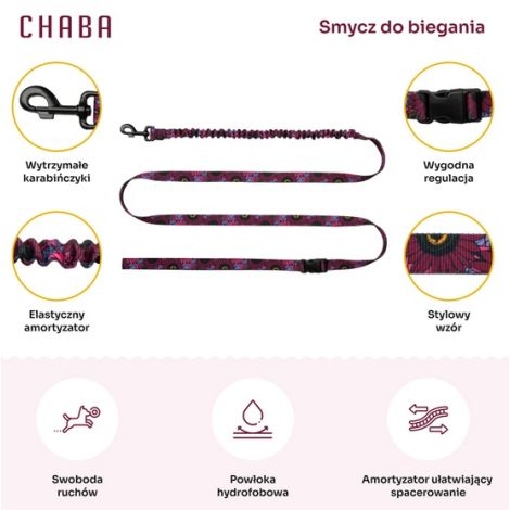 CHABA Smycz z amortyzatorem do biegania Story III M 25mm/280cm Lakota - 3