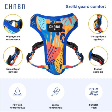 CHABA Szelki Guard Comfort Story III bezuciskowe L 2,0cm Aussie - 4