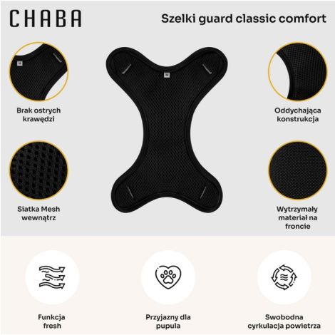 CHABA Szelki Guard Comfort Classic S czarne - 4