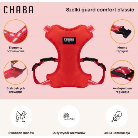 CHABA Szelki Guard Comfort Classic L czerwone - 3