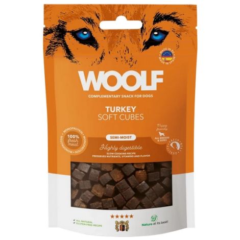 Woolf Soft Cubes Monoprotein Turkey 100g - 2