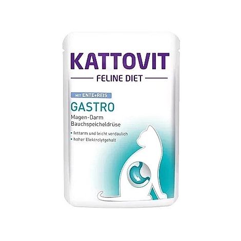 Kattovit Feline Diet Gastro kaczka i ryż saszetka 85g - 3