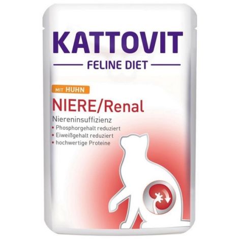 Kattovit Feline Diet Niere/Renal kurczak saszetka 85g - 3