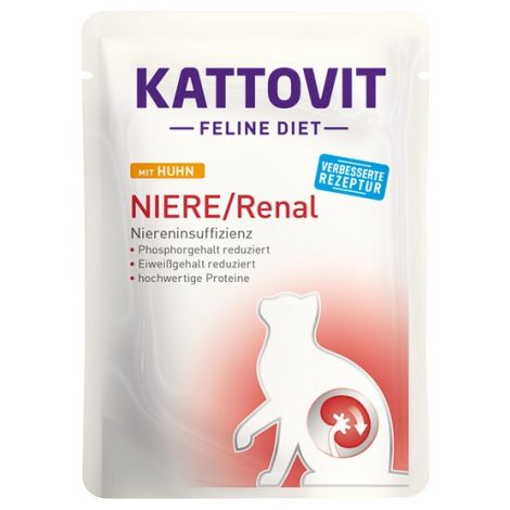 Kattovit Feline Diet Niere/Renal kurczak saszetka 85g - 4