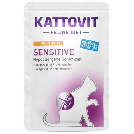 Kattovit Feline Diet Sensitive kurczak i indyk saszetka 85g