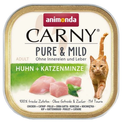 Animonda Carny Pure & Mild Kurczak + Kocimiętka tacka 100g