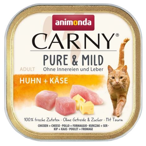 Animonda Carny Pure & Mild Kurczak + Ser tacka 100g