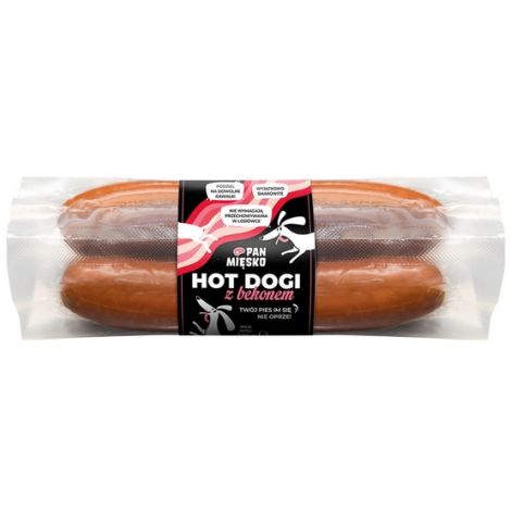 Pan Mięsko Przysmak dla psa - Hotdogi z bekonem Adult 220g