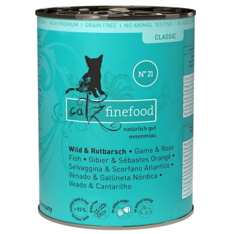 Catz Finefood Classic N.21 Dziczyzna i Karmazyn puszka 400g [termin ważności: 07.06.2025]