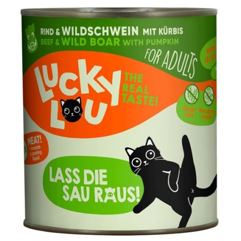 Lucky Lou Lifestage Adult Wołowina i dzik puszka 800g