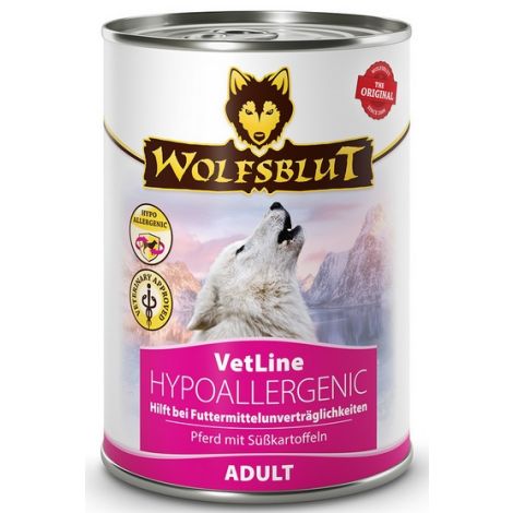 Wolfsblut Dog VetLine Hypoallergenic - konina i bataty puszka 395g