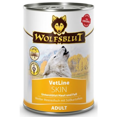 Wolfsblut Dog VetLine Skin - biała ryba oceaniczna i bataty puszka 395g