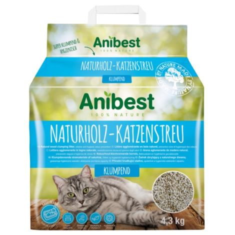 Anibest Żwirek drewniany dla kota 10L / 4,3kg