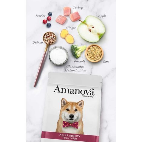 Amanova Dog Adult Obesity Turkey Delight - indyk 10kg - 2