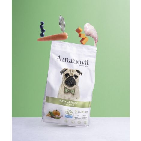 Amanova Dog Puppy Digestive Divine Rabbit - królik 2kg - 3