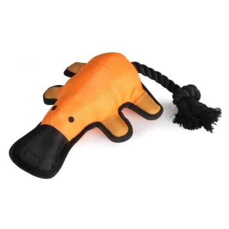 Camon Dog Toy Nylonowy dziobak z piszczałką i liną - 2