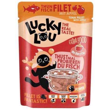 Lucky Lou Extrafood Tuńczyk i jabłko w bulionie saszetka 70g - 2