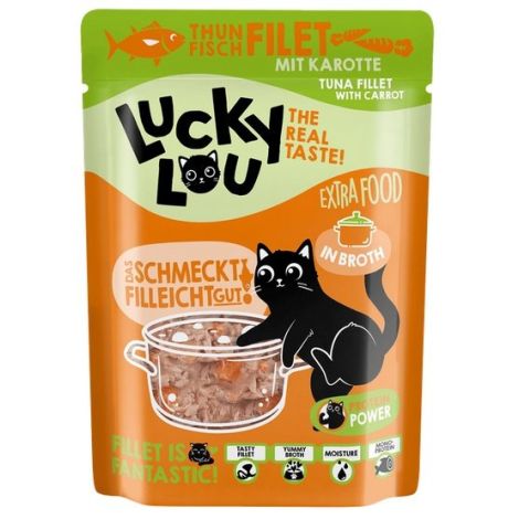 Lucky Lou Extrafood Tuńczyk i marchewka w bulionie saszetka 70g - 2