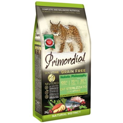 Primordial Cat Grain Free Neutered Sensitive Salmon 2kg