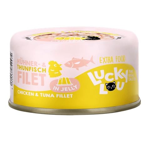 Lucky Lou Extrafood Tuńczyk i kurczak w galaretce puszka 70g